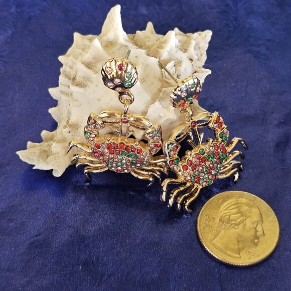 🦀🐚🪸Colorful Crab Earrings - NWOT🪸🐚🦀 - Picture 14 of 14